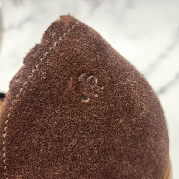 Jack Rogers Marianne Suede Leather Chocolate Brown Ankle Boots Booties Women's 6 - Picture 6 of 11